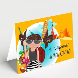 TARJETA ME 'VIAJARA' LA VIDA CONTIGO